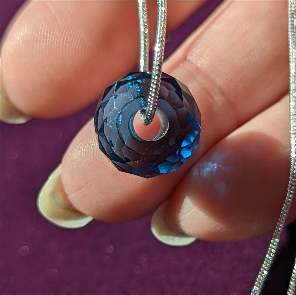 Beautiful Blue Kyanite single bead minimalist gemstone necklace on 925 sterling silver chain