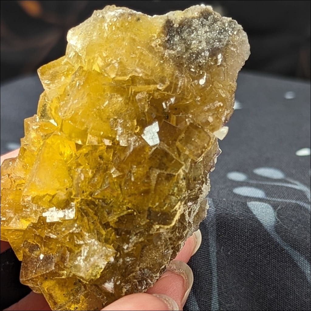 Gemmy sugar coated Yellow Fluorite from Moscana Mine Spain