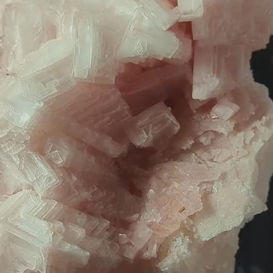 Sparkly Pink Halite sourced from Searles Lake, San Bernardino Ca  Crystals minerals rocks pink crystals large crystals healing crystal