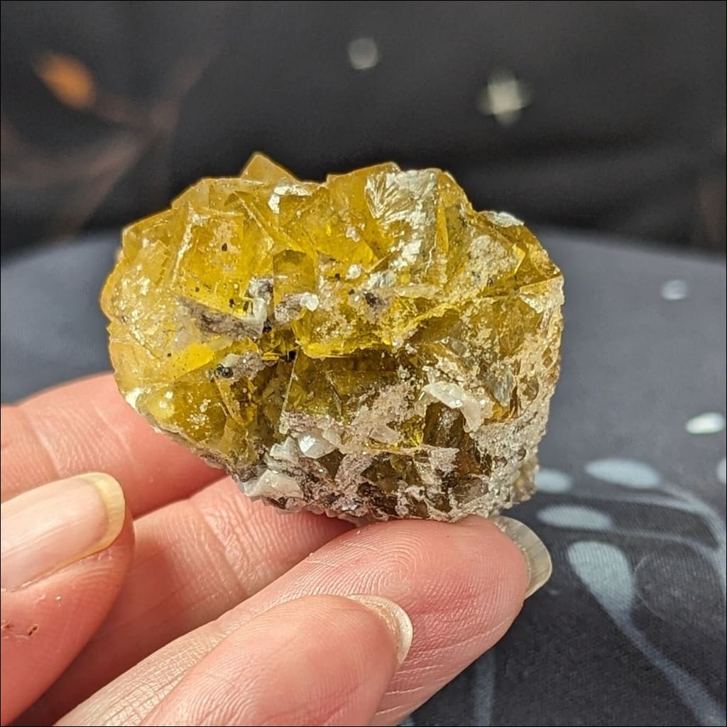 Gemmy sugar coated Yellow Fluorite from Moscana Mine Spain
