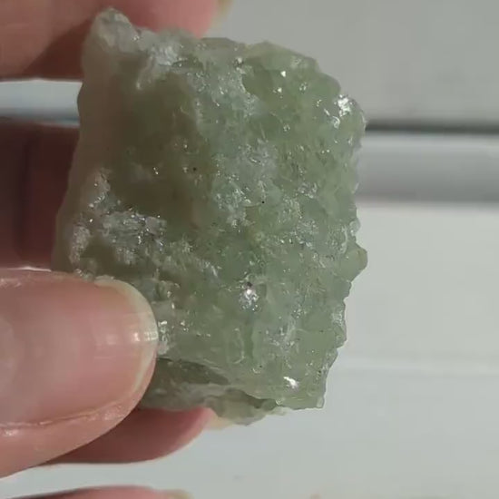 Beautiful Sparkly Raw Prehnite w/ Epidote Cluster  Ethically Sourced Morocco