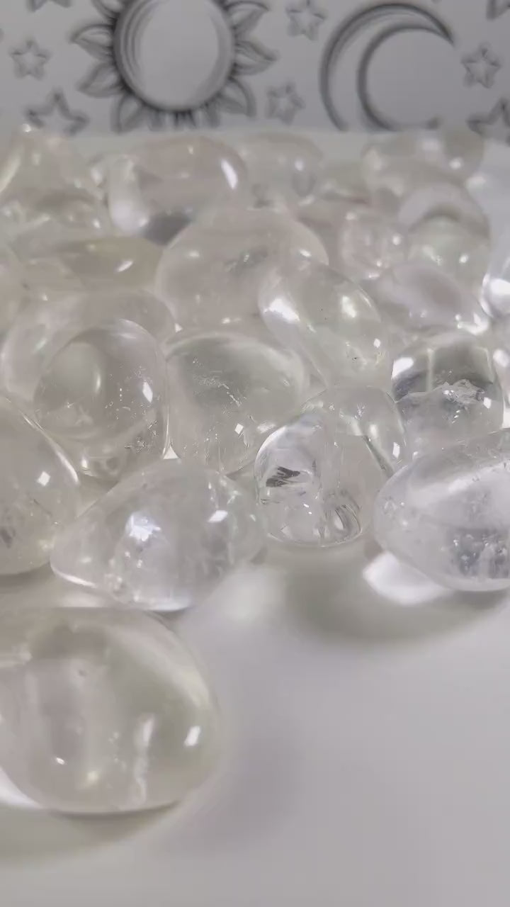 Beautiful Clear Quartz Tumbled Stone Ethically Sourced Crystals from Brazil