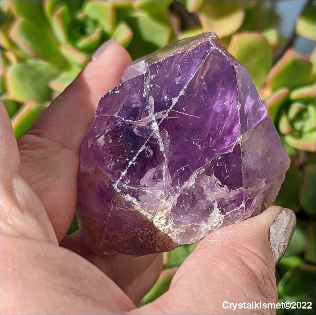 Large Polished Point Raw Amethyst Crystal  Ethically Sourced Brazil