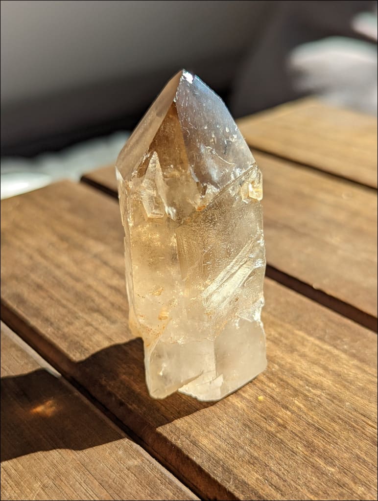 Natural Smoky Citrine Top Polished Tower Real Untreated Citrine, Ethically Sourced Healing Crystals