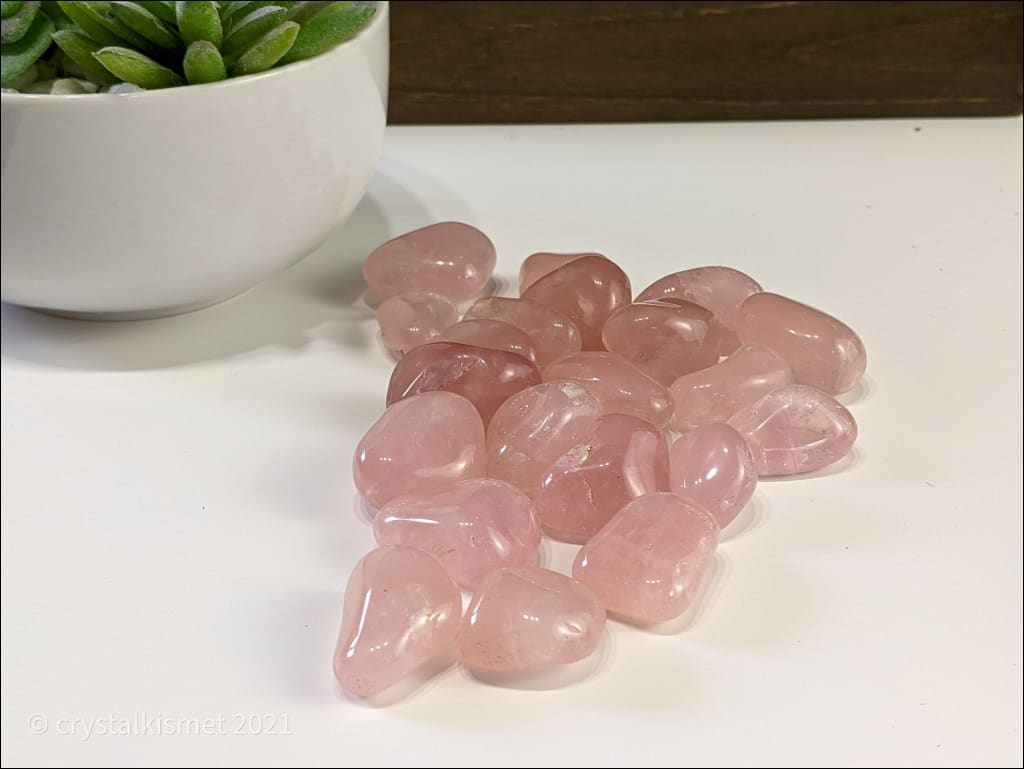 Beautiful Rose Quartz Tumbled Stone Ethically Sourced Crystals from Brazil