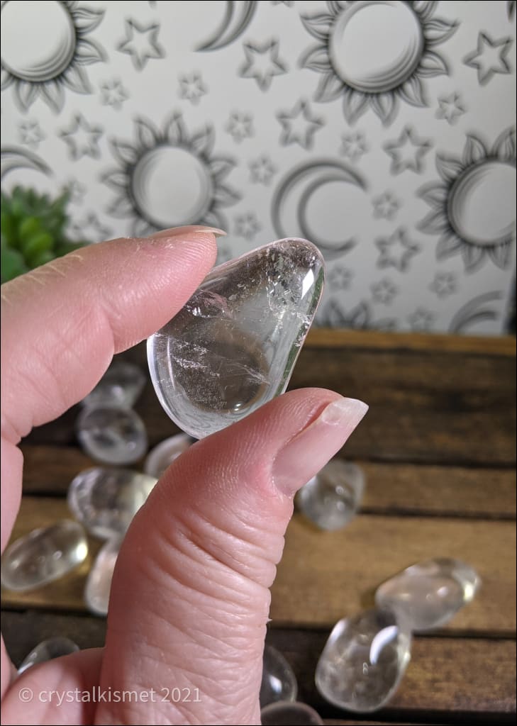 Beautiful Clear Quartz Tumbled Stone Ethically Sourced Crystals from Brazil