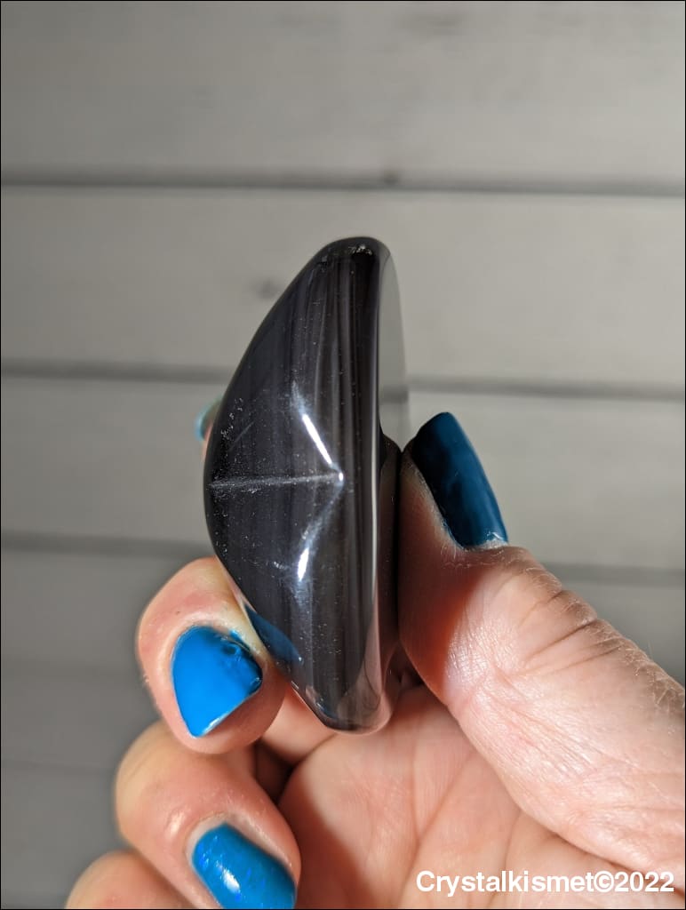 Beautiful Rainbow Obsidian crystal heart carving sourced from Mexico # 1
