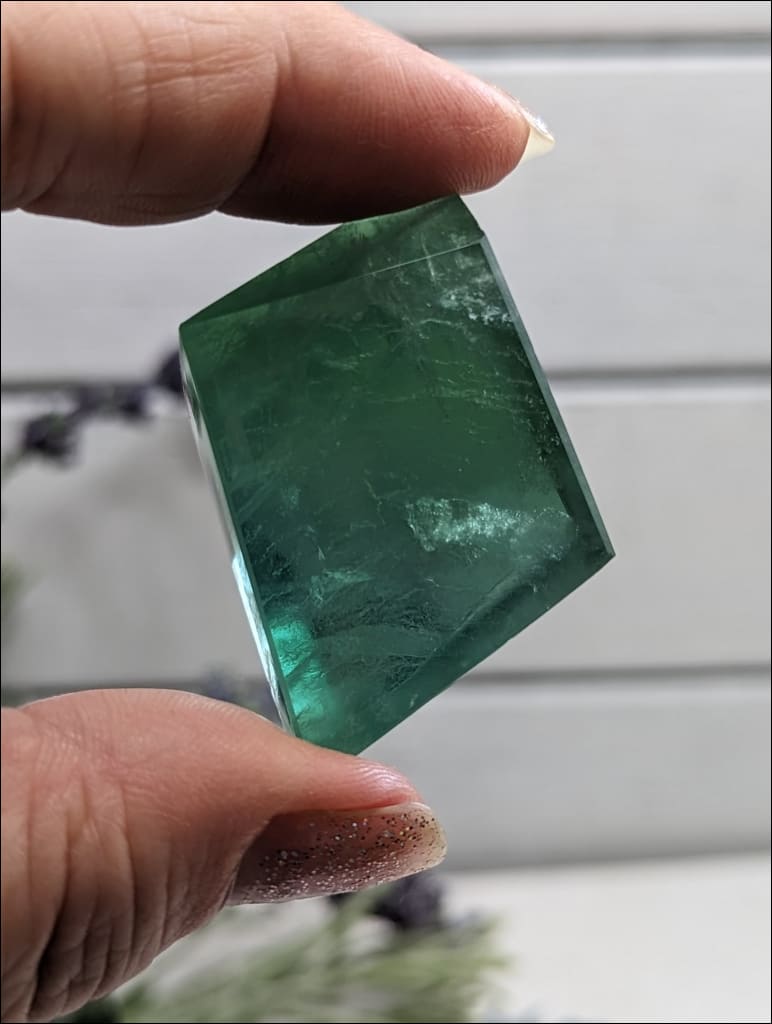 Colorful Green Fluorite polished freeform Crystal Sourced in China #1 High Quality