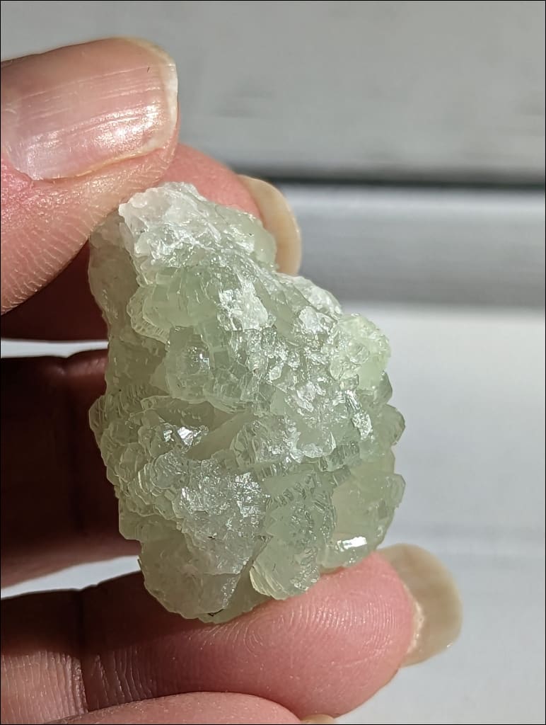 Beautiful Sparkly Raw Prehnite Cluster Small Ethically Sourced Morocco