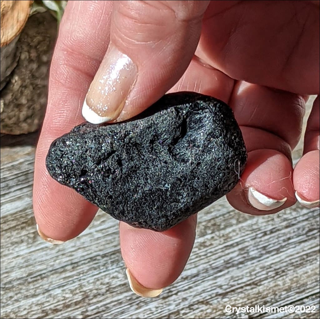 Rare Black Tourmaline Naturally Tumbled Ethically Sourced Brazil # 5