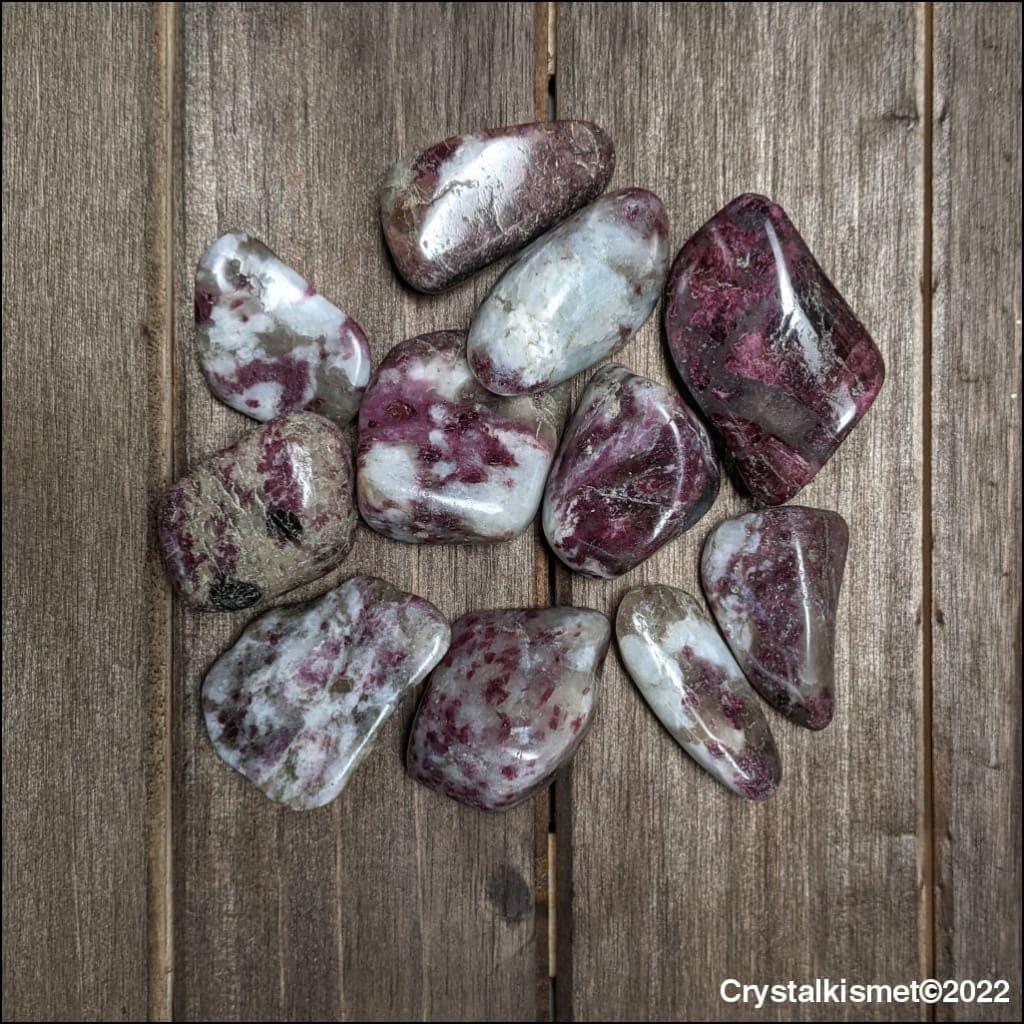 Ruby Tourmaline Tumbled Stones Ethically Sourced