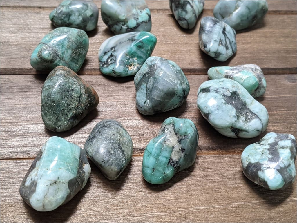 Gorgeous Emerald Tumbled Stone Ethically Sourced Crystals from Brazil