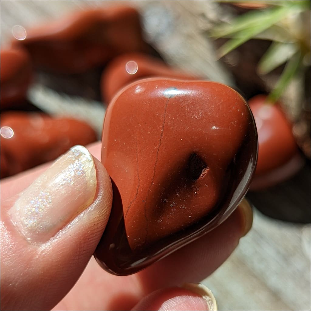 Gorgeous Red Jasper Large Tumbled Stone Ethically Sourced Crystals from Brazil