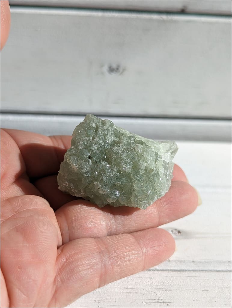 Beautiful Sparkly Raw Prehnite w/ Epidote Cluster  Ethically Sourced Morocco