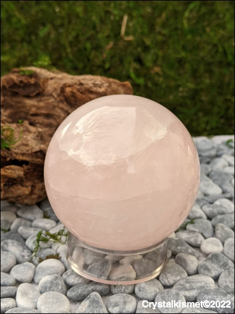 Rose Quartz Spear Ethically Sourced Free Stand Included - Crystal Kismet 