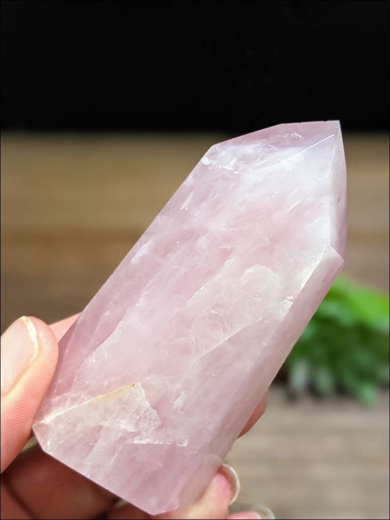 Dreamy Rose Quartz Tower Crystal Ethically Sourced Brazil
