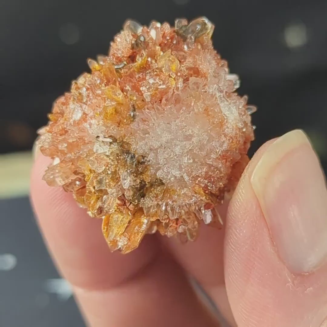 Beautiful Baby Creedite Mineral Durango, Mexico  Creedite Specimen  Creedite crystal  Orange Creedite