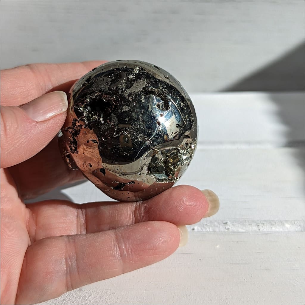 Shiny Pyrite Sphere Consciously Sourced Peru #1