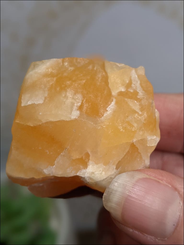 Orange Calcite large Raw chunks Ethically Sourced - Crystal Kismet 