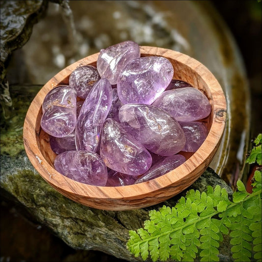 Beautiful Gemmy Amethyst Tumbled Stone Ethically Sourced Crystals from Brazil