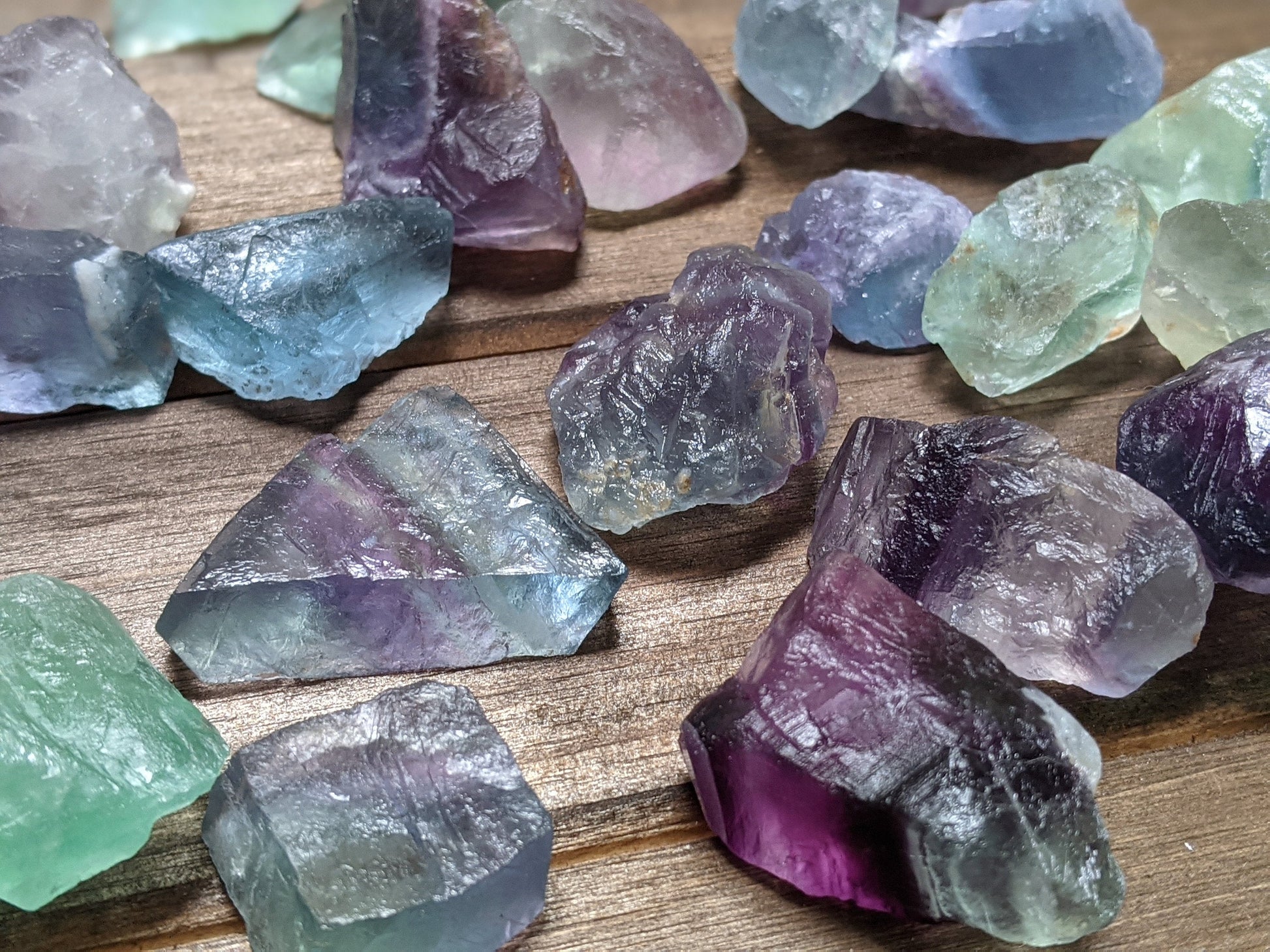 Rainbow Fluorite Raw Crystal chunks, Ethically Sourced - Crystal Kismet 